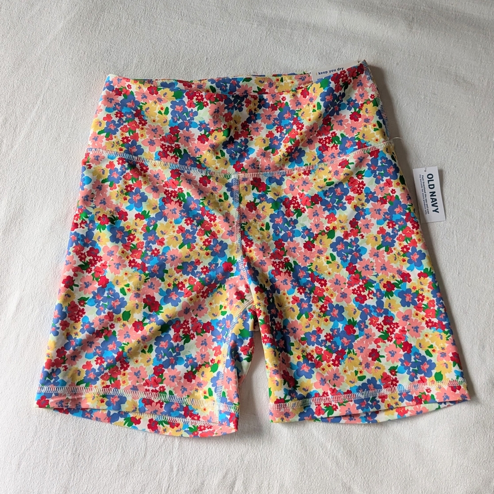 Old Navy Women's Colorful Floral Bike Shorts